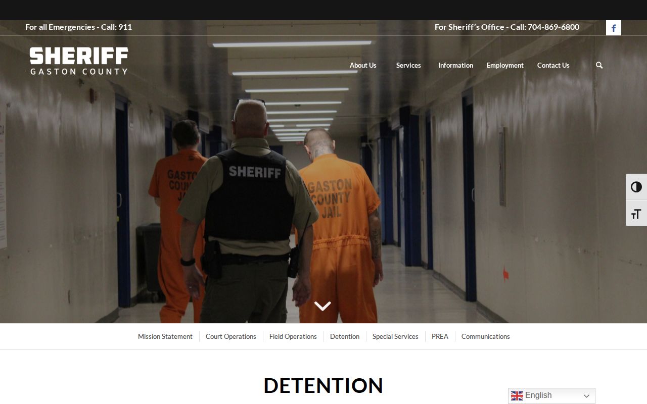 Gaston County Jail Main detention and release information